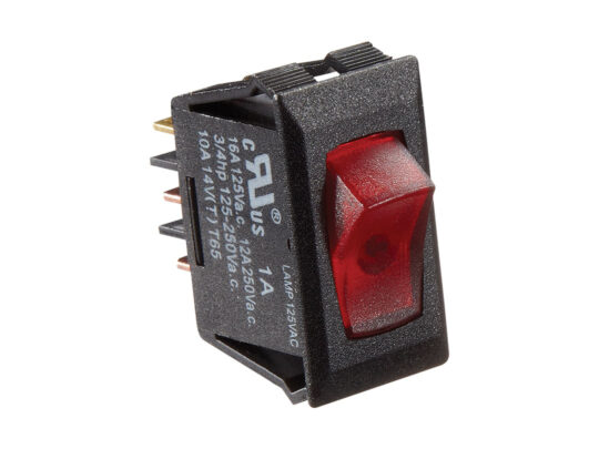 S245 Rocker Switch, 125 VAC, Illuminated On/Off - SPST