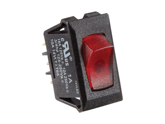 S247 Rocker Switch, 10 A, Illuminated On/Off - SPST