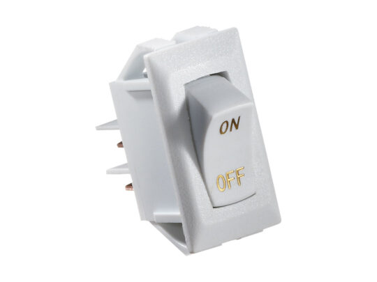 S265 Rocker Switch w/Gold text, 10 A, On/Off - SPST