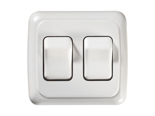 S533 DoubleContoured Wall Switch, On/Off - SPST