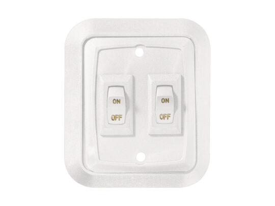 S657 Double Wall Plate Switch, On/Off - SPST