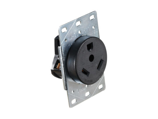 S971 30A Flush Mount Receptacle in Plate